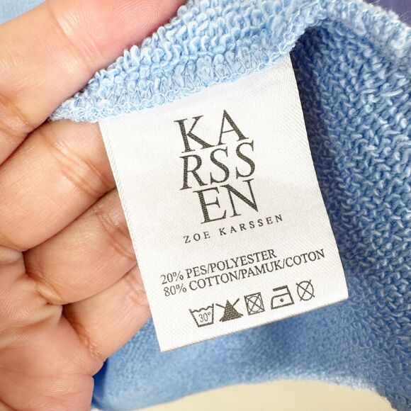 Zoe Karssen XS Oversized Two Tone Welcome To Paradise Short Sleeve Sweatshirt - Picture 5 of 9